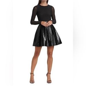 Alice + Olivia NWT 
Chara Vegan Leather Party Dress